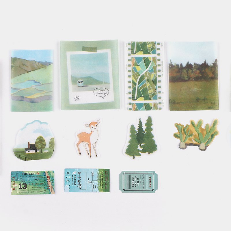 BGM Tracing Paper Seal | Travel Diary - Forest