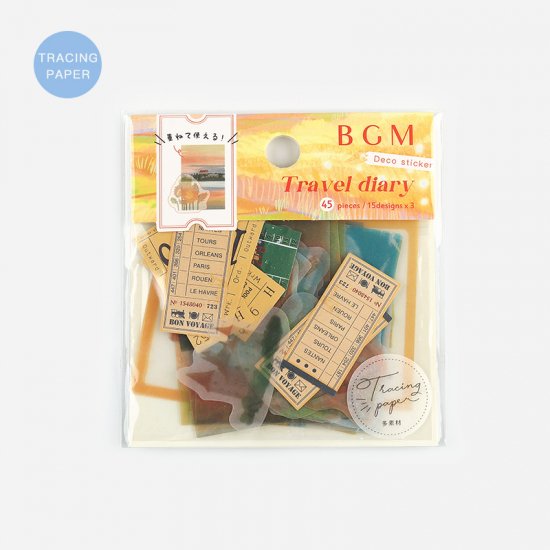BGM Tracing Paper Seal | Travel Diary - Countryside