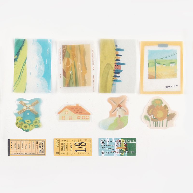 BGM Tracing Paper Seal | Travel Diary - Countryside
