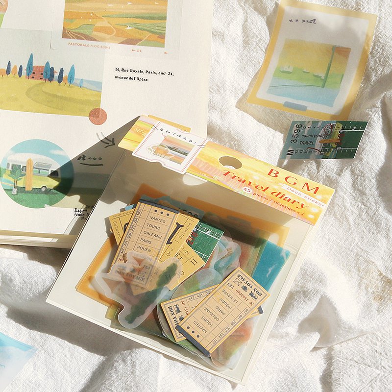 BGM Tracing Paper Seal | Travel Diary - Countryside