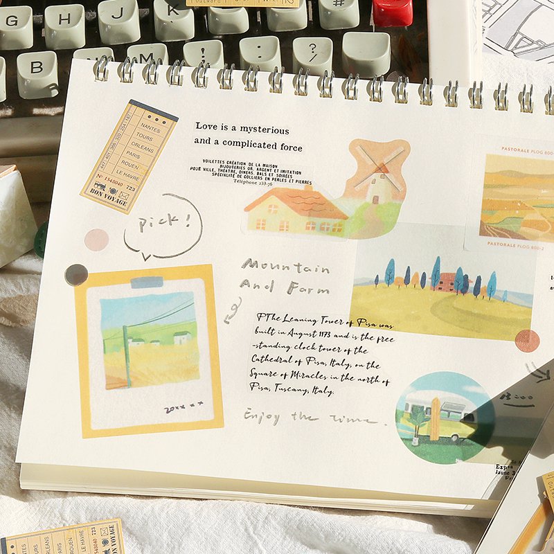 BGM Tracing Paper Seal | Travel Diary - Countryside