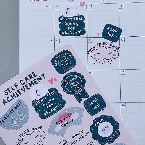 Bloomallow | Self care achievement sticker