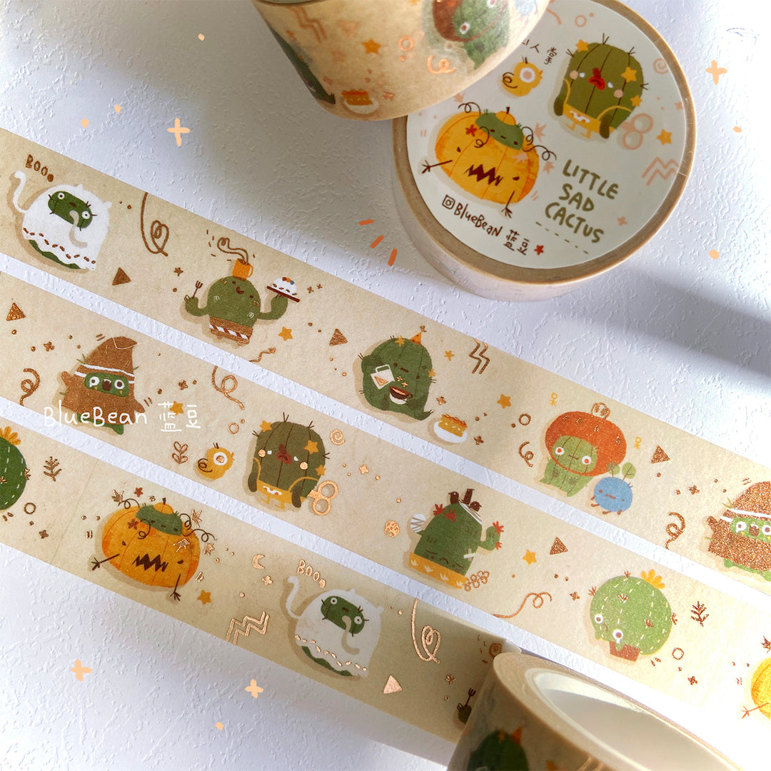 BlueBean Little Sad Cactus Cute Washi Tape