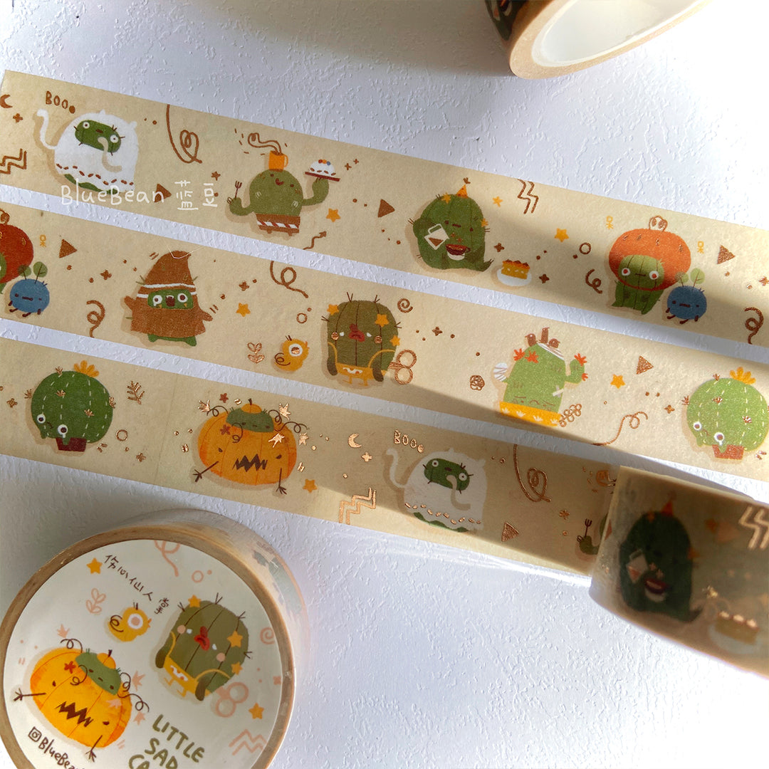 BlueBean Little Sad Cactus Cute Washi Tape