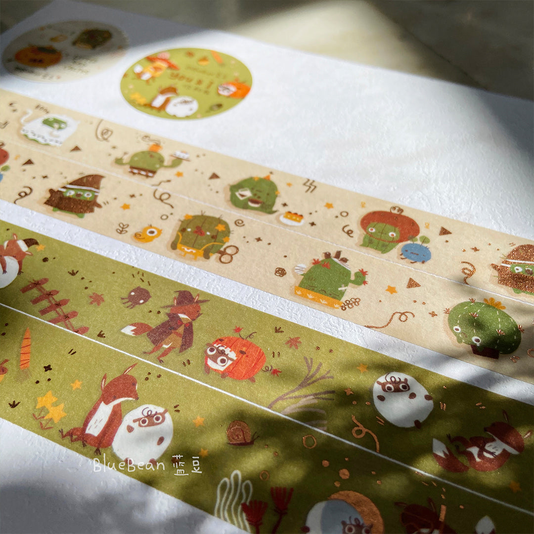 BlueBean Little Sad Cactus Cute Washi Tape