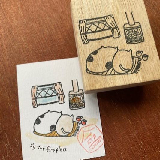 Catdoo Rubber Stamp - By the fireplace (CD3692003)