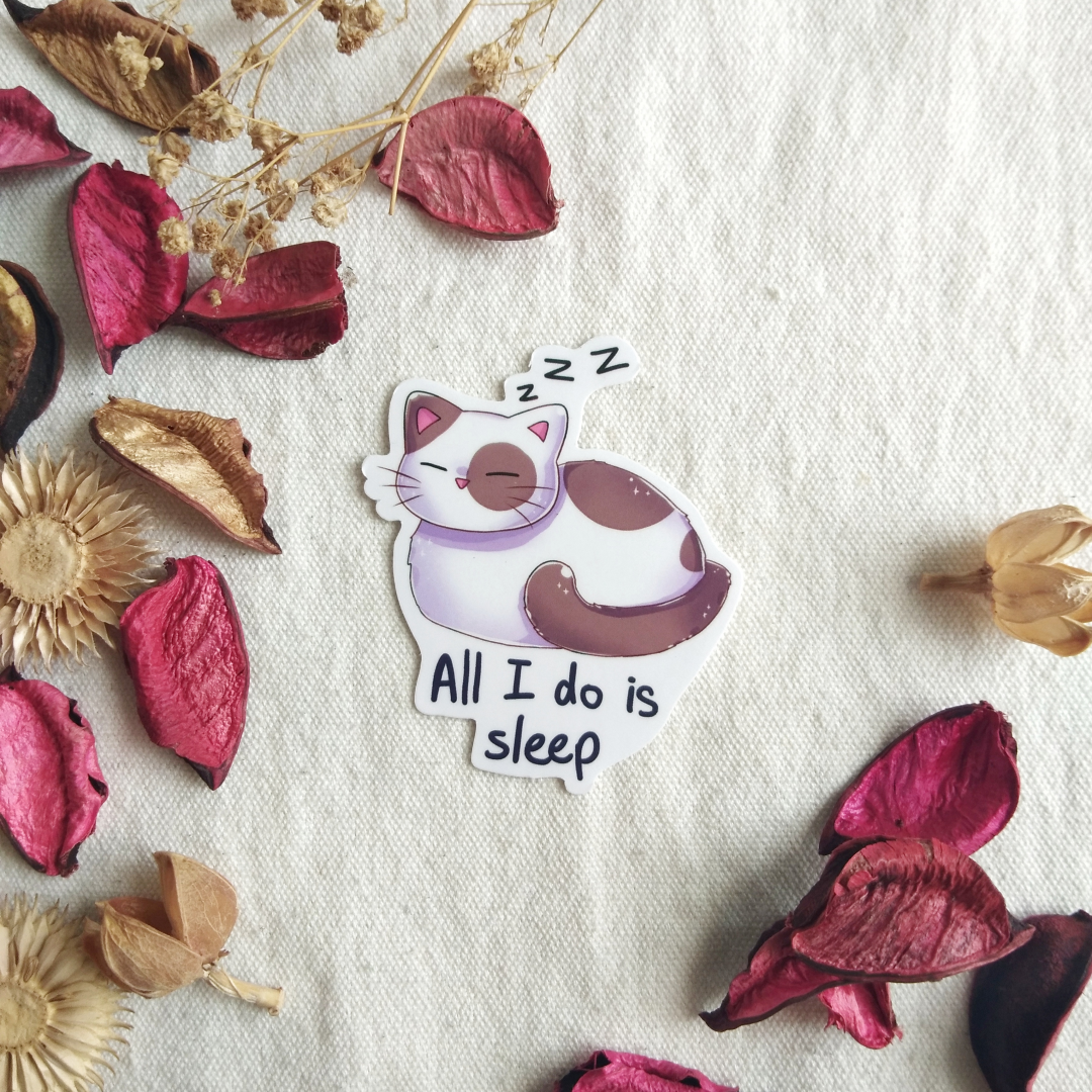 Sleepy Cat Sticker