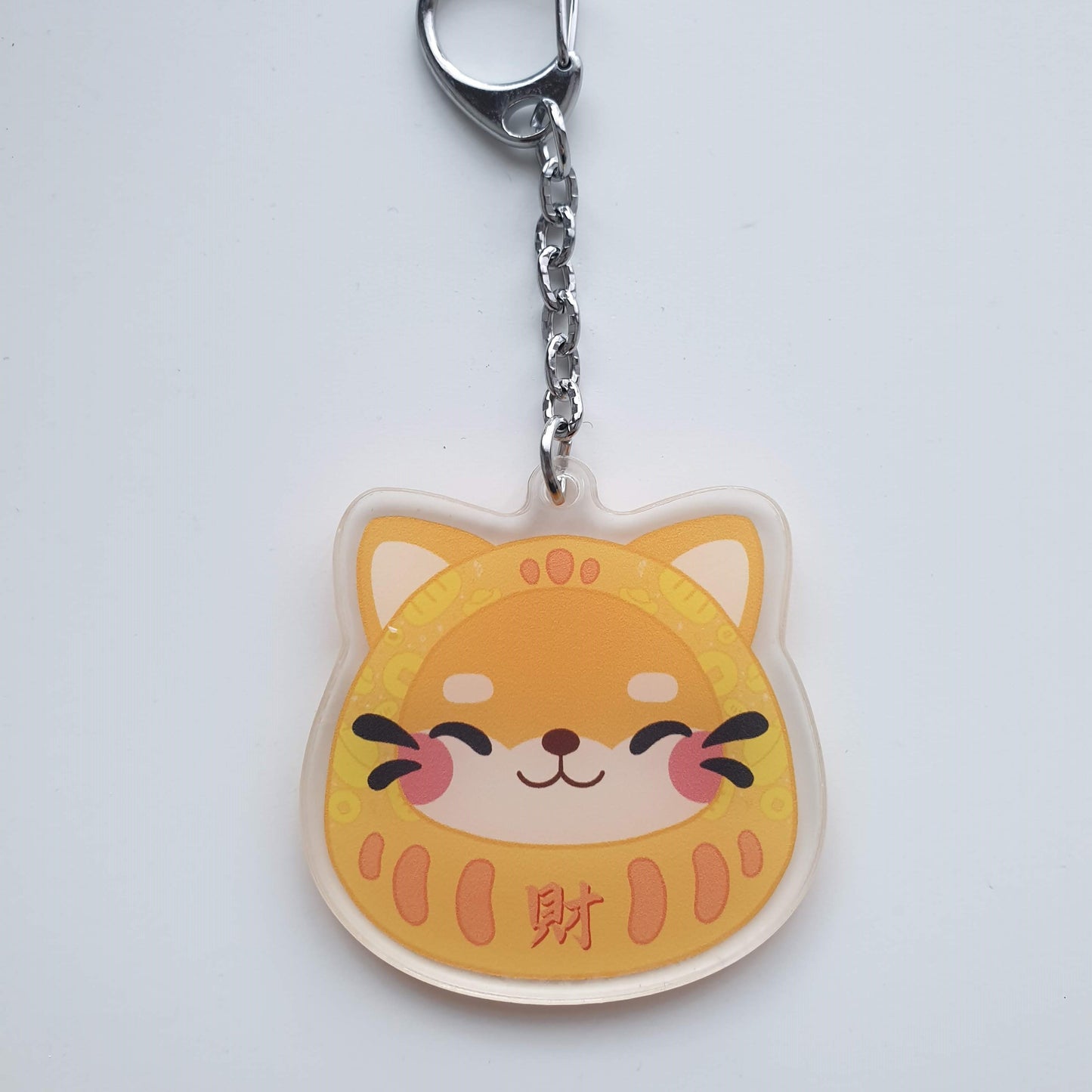 Cai Daruma Acrylic Keychain