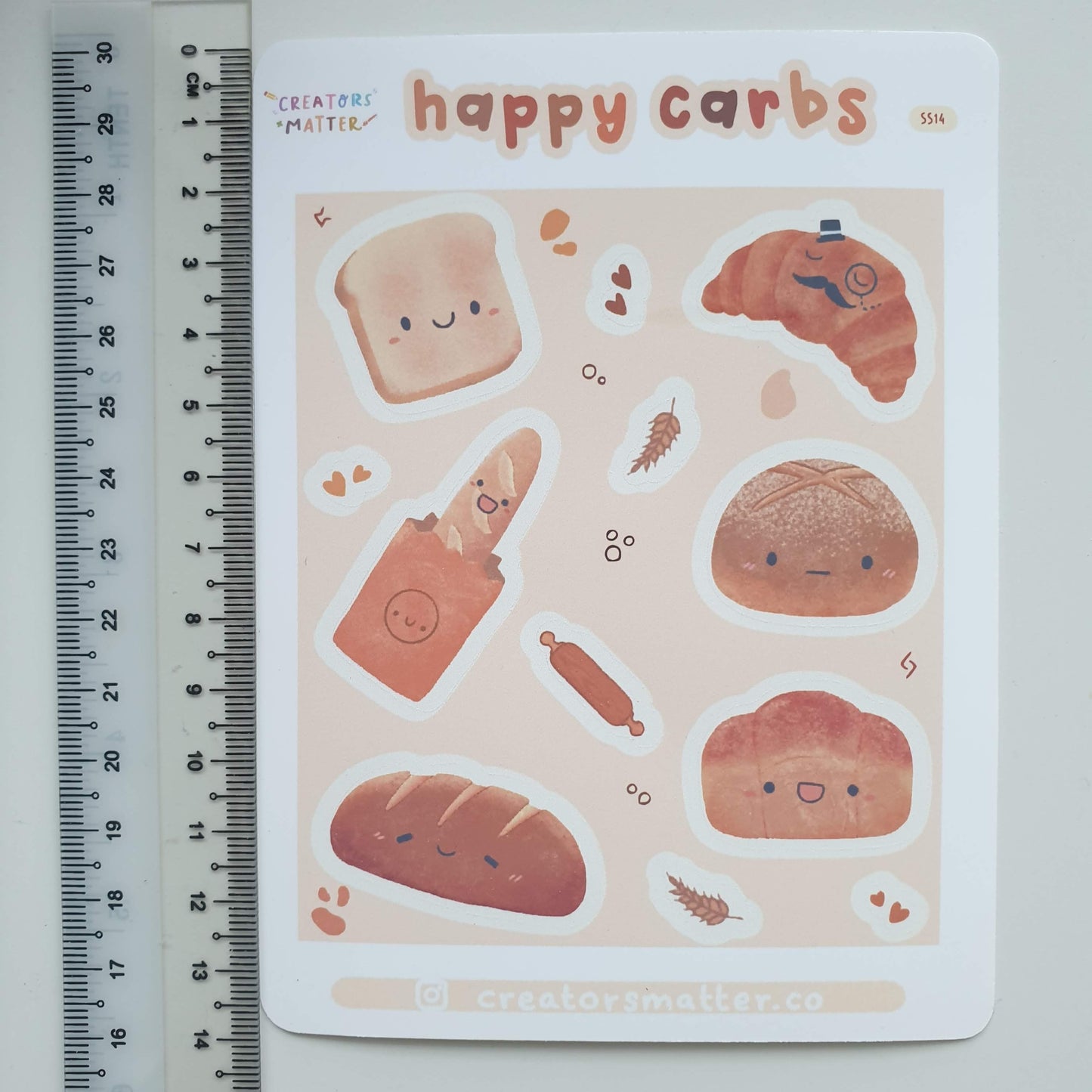 Happy Carbs Sticker Sheet