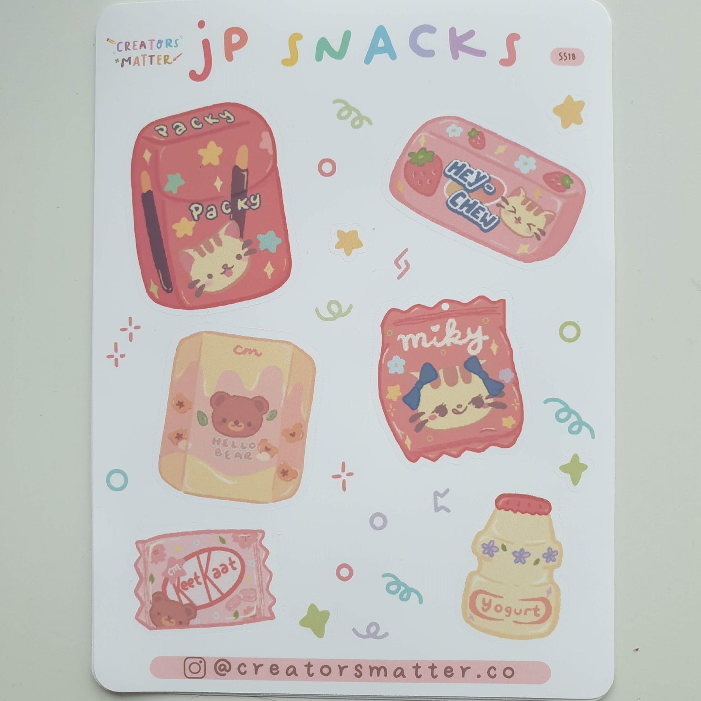 Jp snacks Sticker Sheet