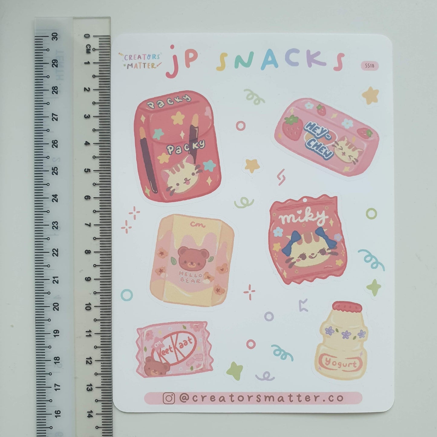 Jp snacks Sticker Sheet