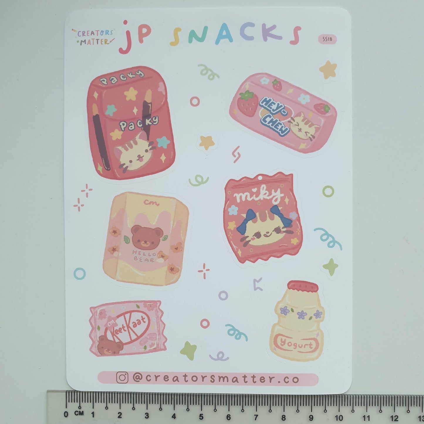 Jp snacks Sticker Sheet