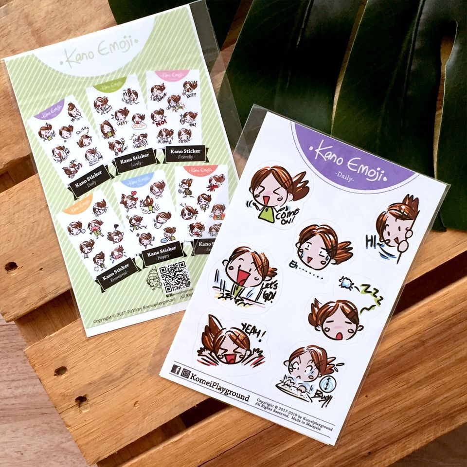 Kano Emoji Die-cut Sticker Sheets | Daily