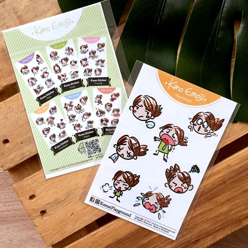 Kano Emoji Die-cut Sticker Sheets | Emotional