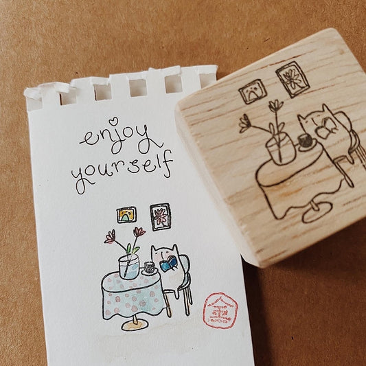 Catdoo rubber stamp - Enjoy yourself @cafe (CD2570050)