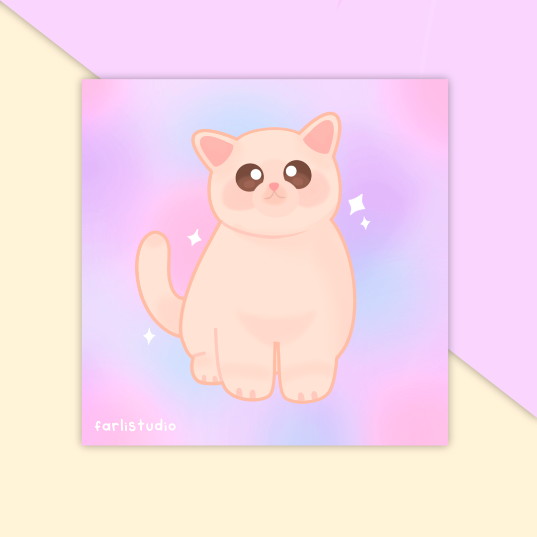 Chonky Kitty Art Print