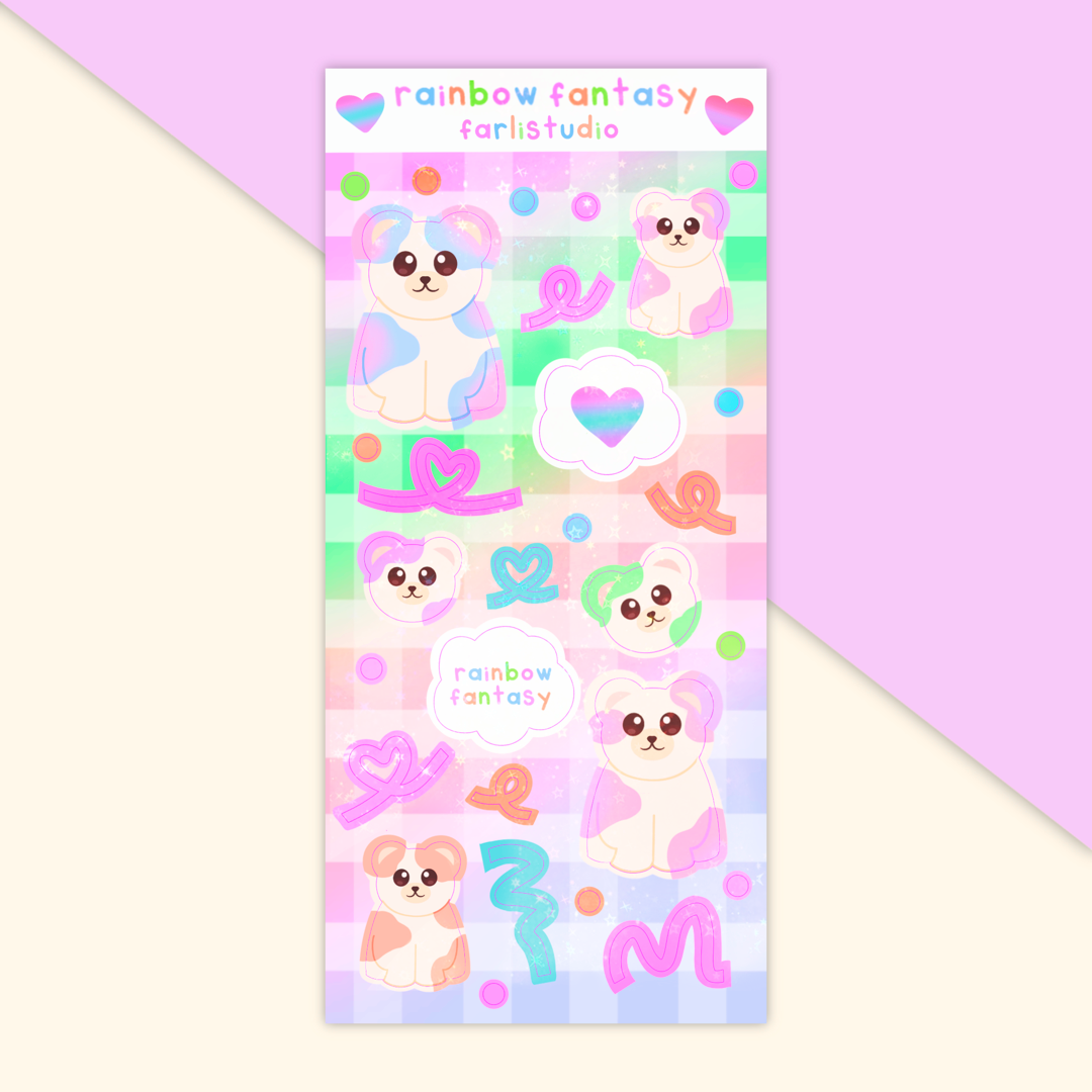 Rainbow Fantasy Sticker Sheet