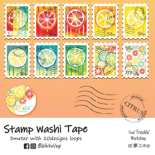 Find Trouble Workshop - Citrus Stamp Washi Tape