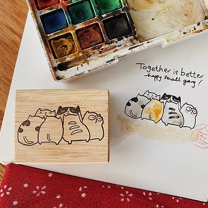 Catdoo rubber stamp - Happy small gang (CD3691995)