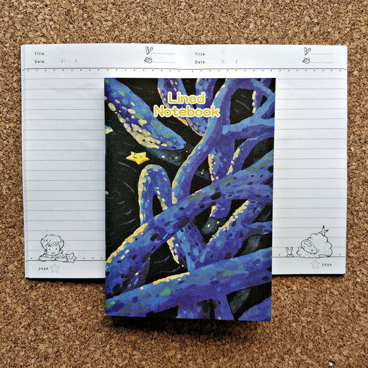 afu Lined Notebook | Looking Up at the Starry Sky