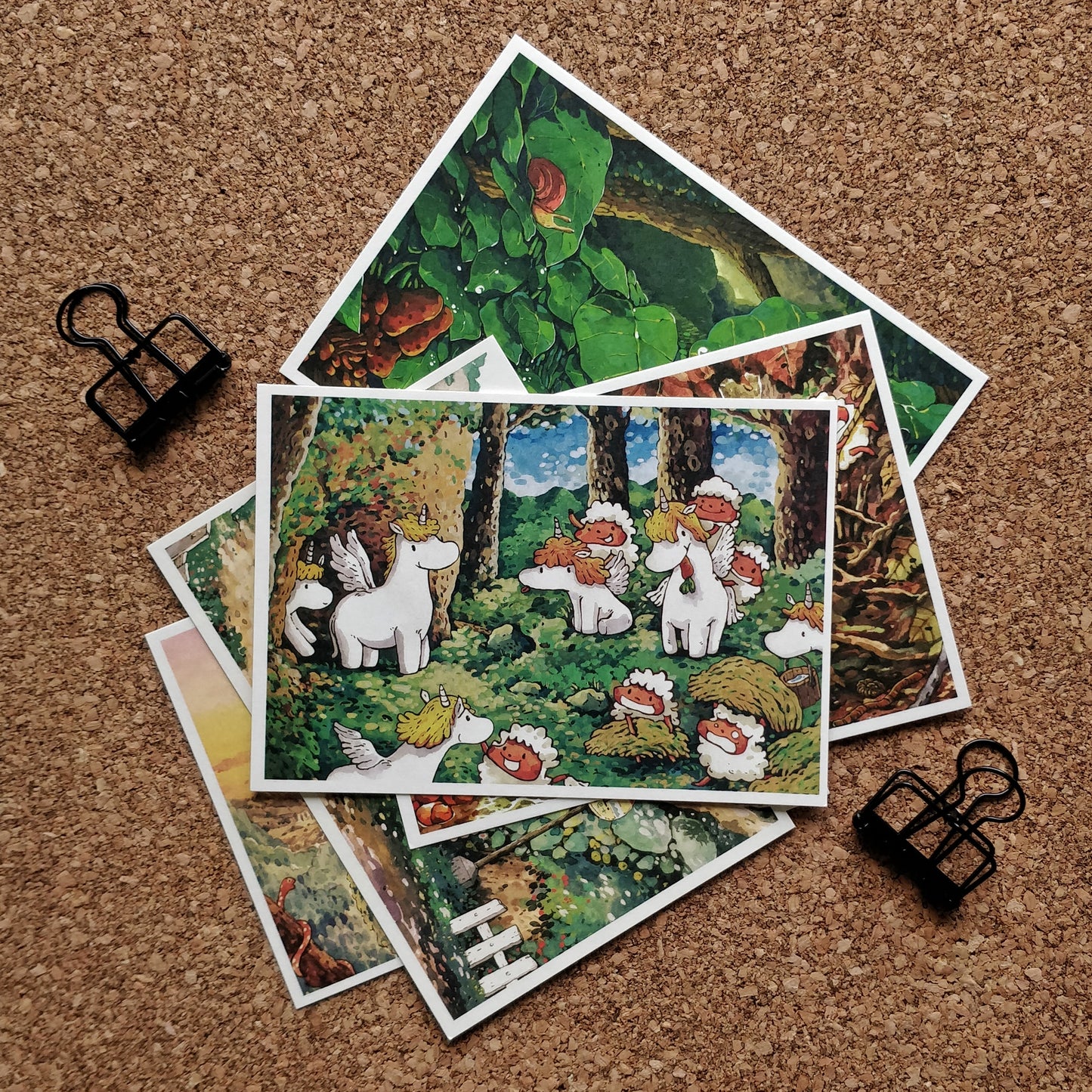 afu A6 Postcard | Sheep & Pegasus