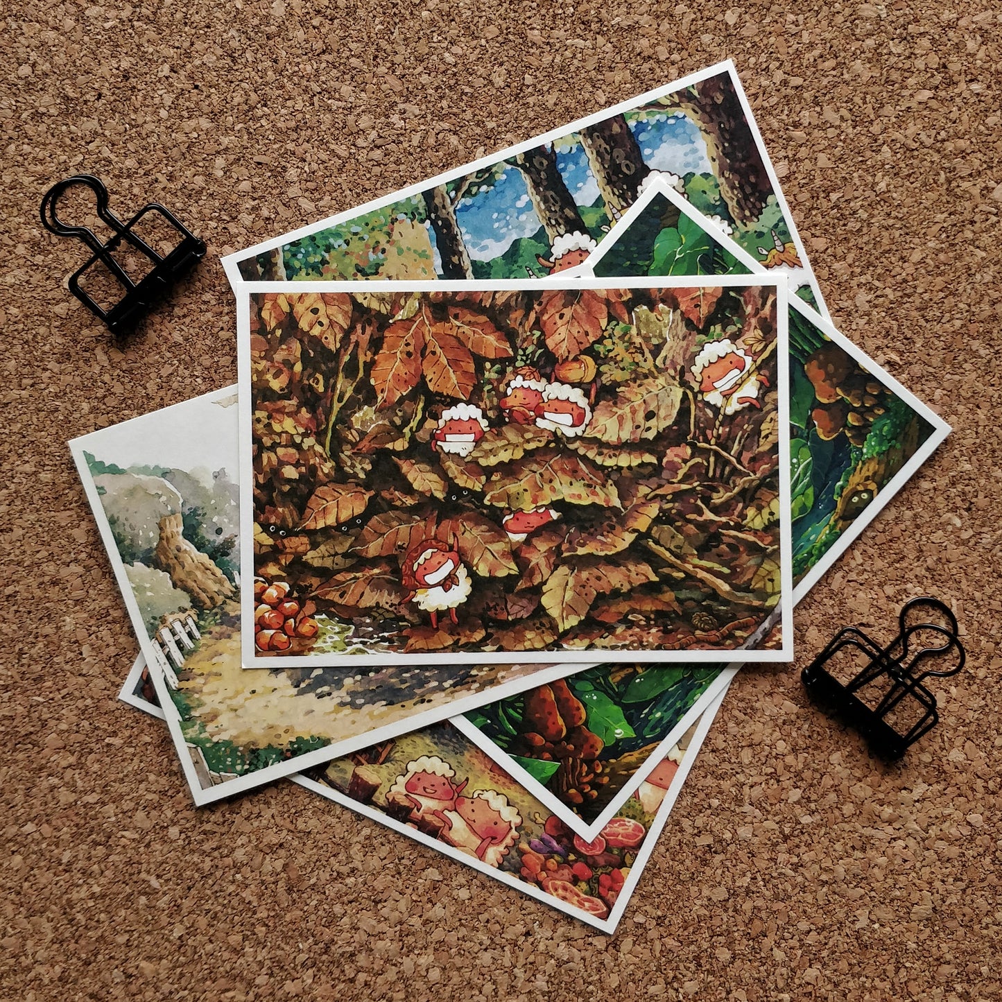 afu A6 Postcard | Sheep Autumn