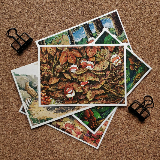 afu A6 Postcard | Sheep Autumn