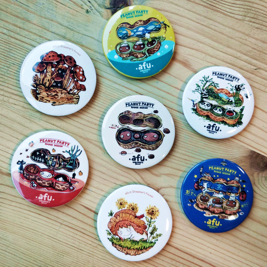 afu button | Peanut Party Panda