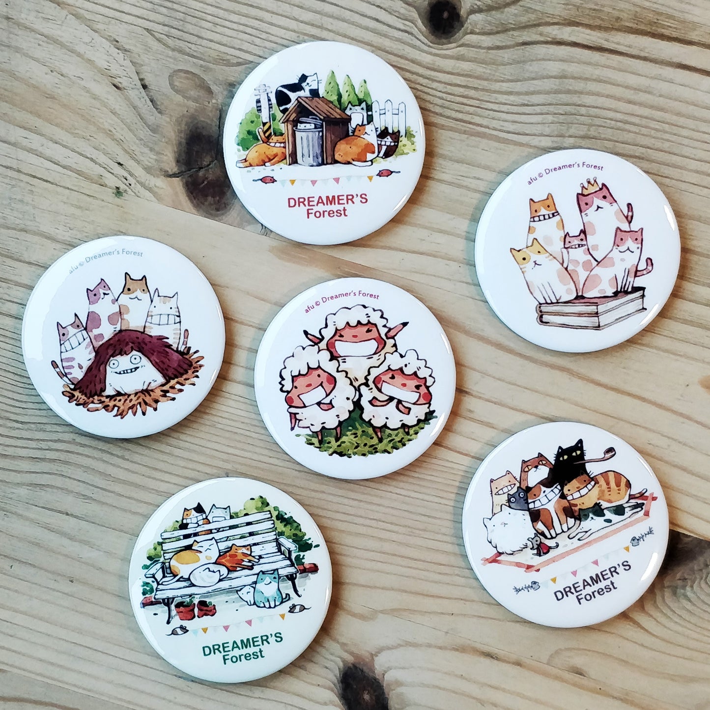 afu button | Cats on Books