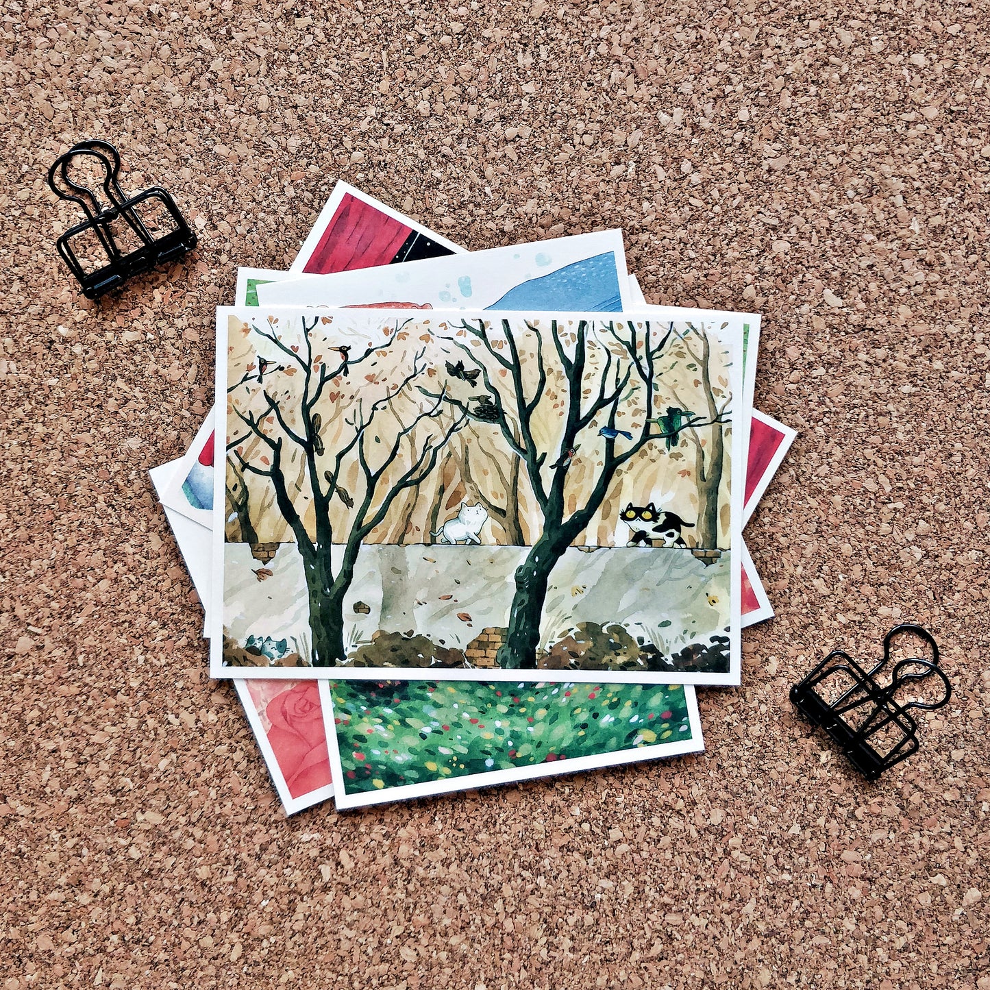 afu A6 Postcard | Forest Cats