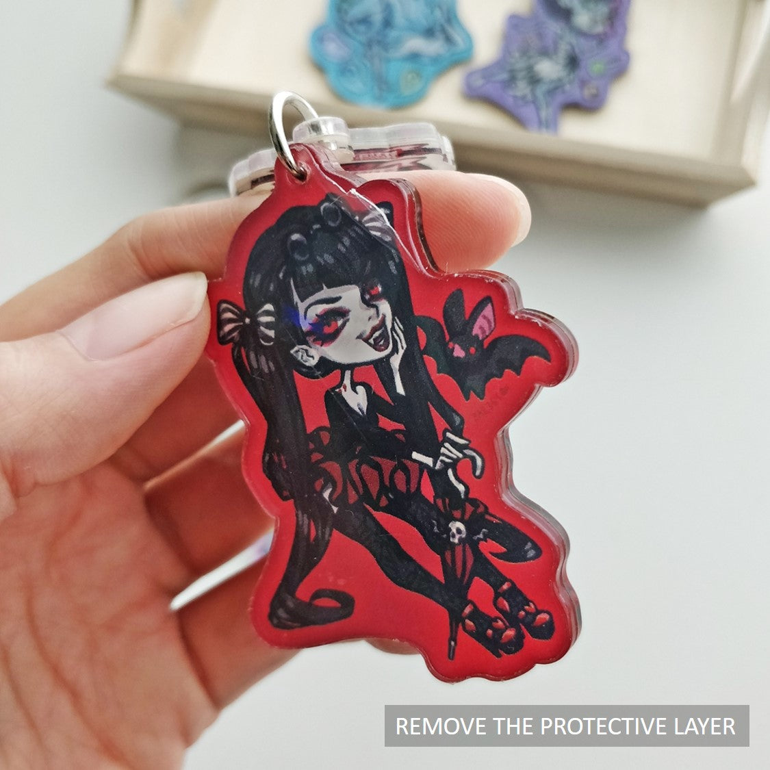 Manic Monster Acrylic Keychain