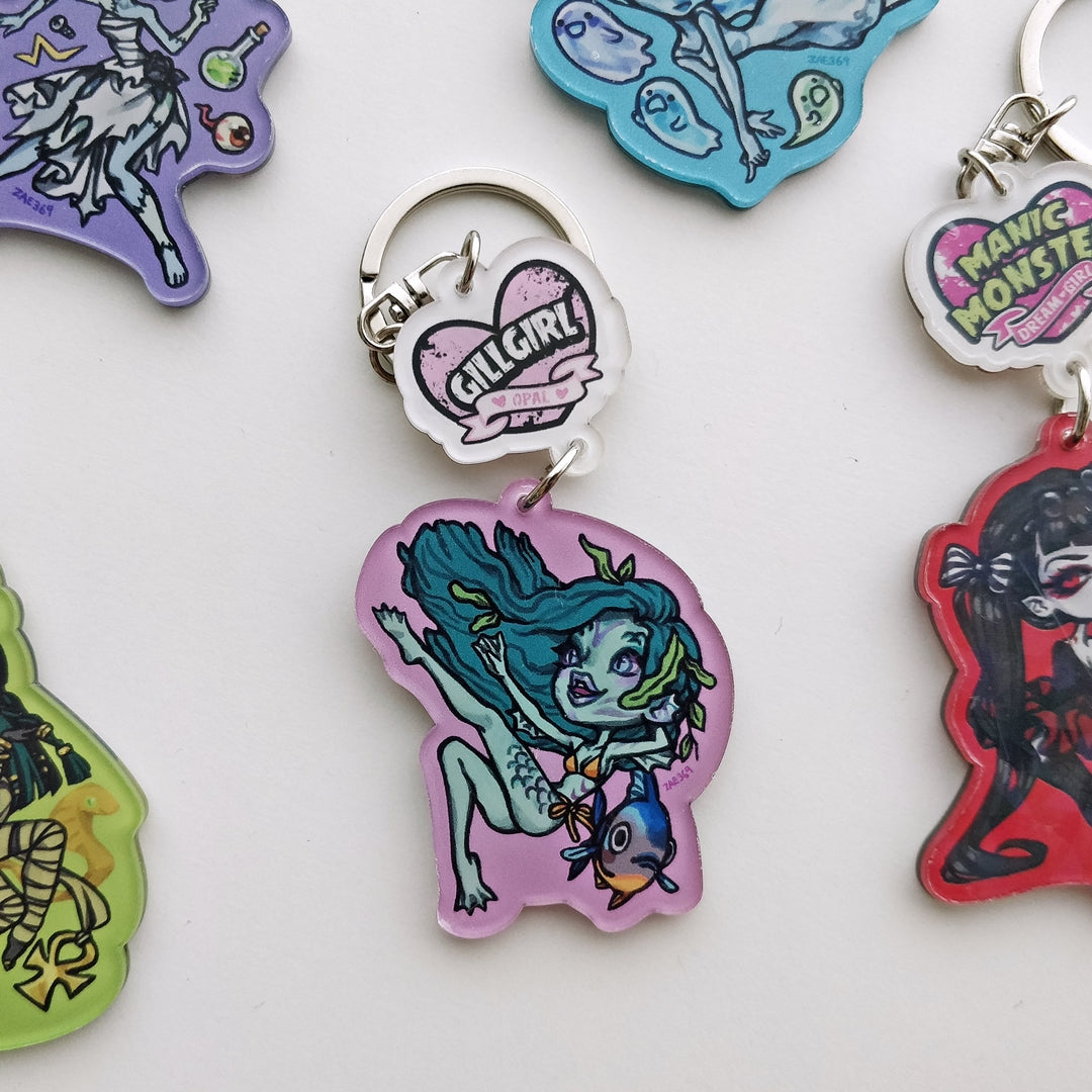 Manic Monster Acrylic Keychain