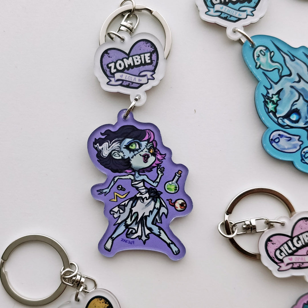 Manic Monster Acrylic Keychain