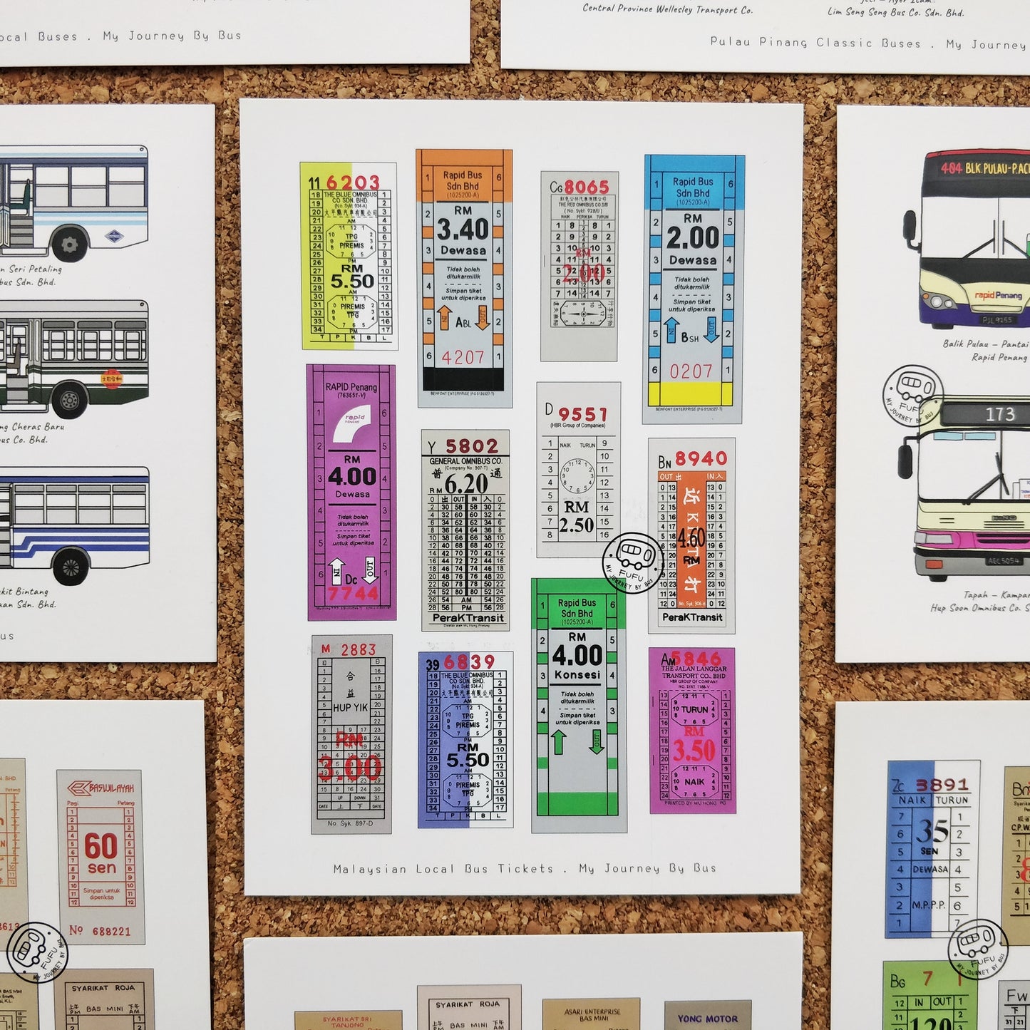 My Journey By Bus | Postcard - Local Buses - Bus Tickets