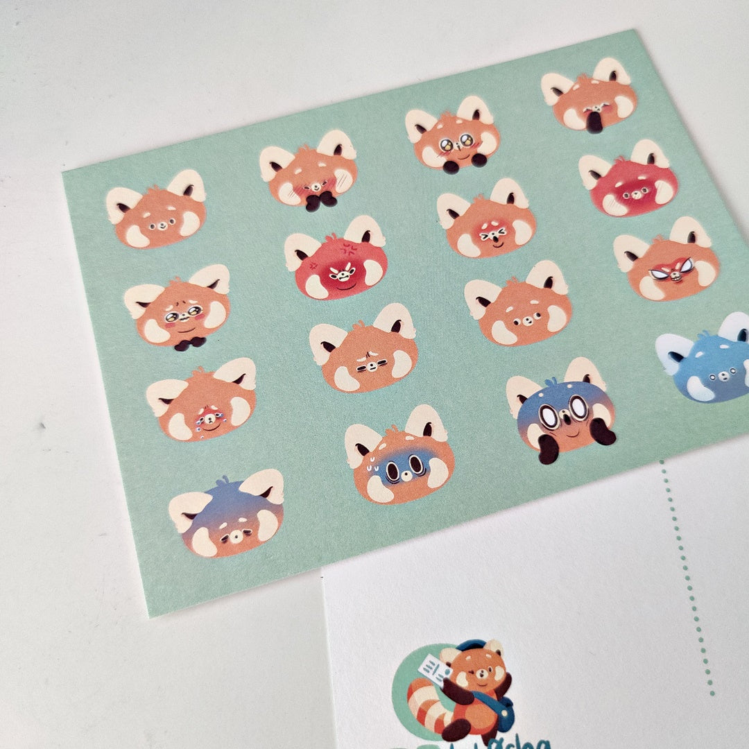 Red Panda Feels A6 postcard