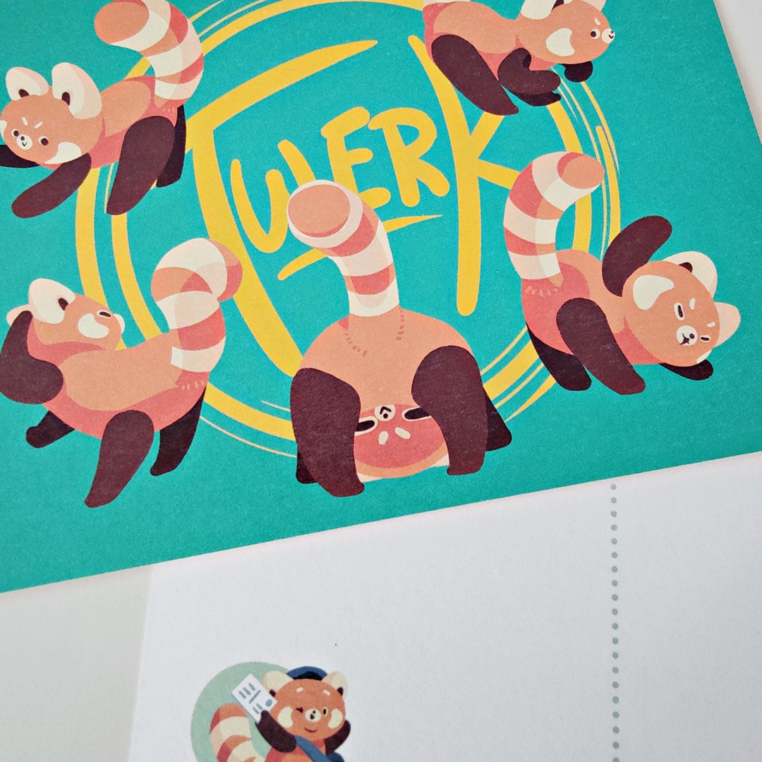 Red Panda Twerk Postcard