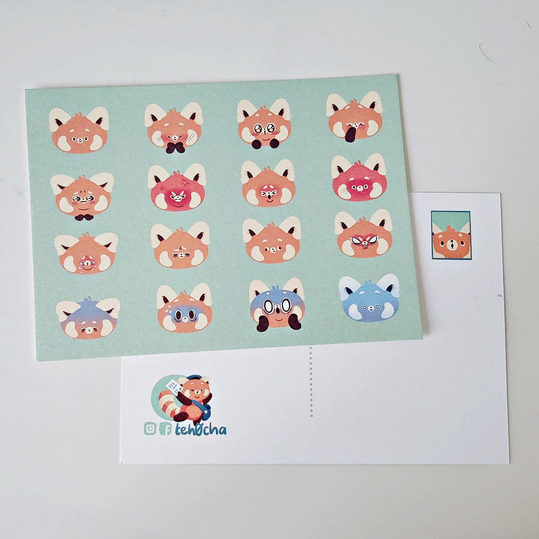 Red Panda Feels A6 postcard