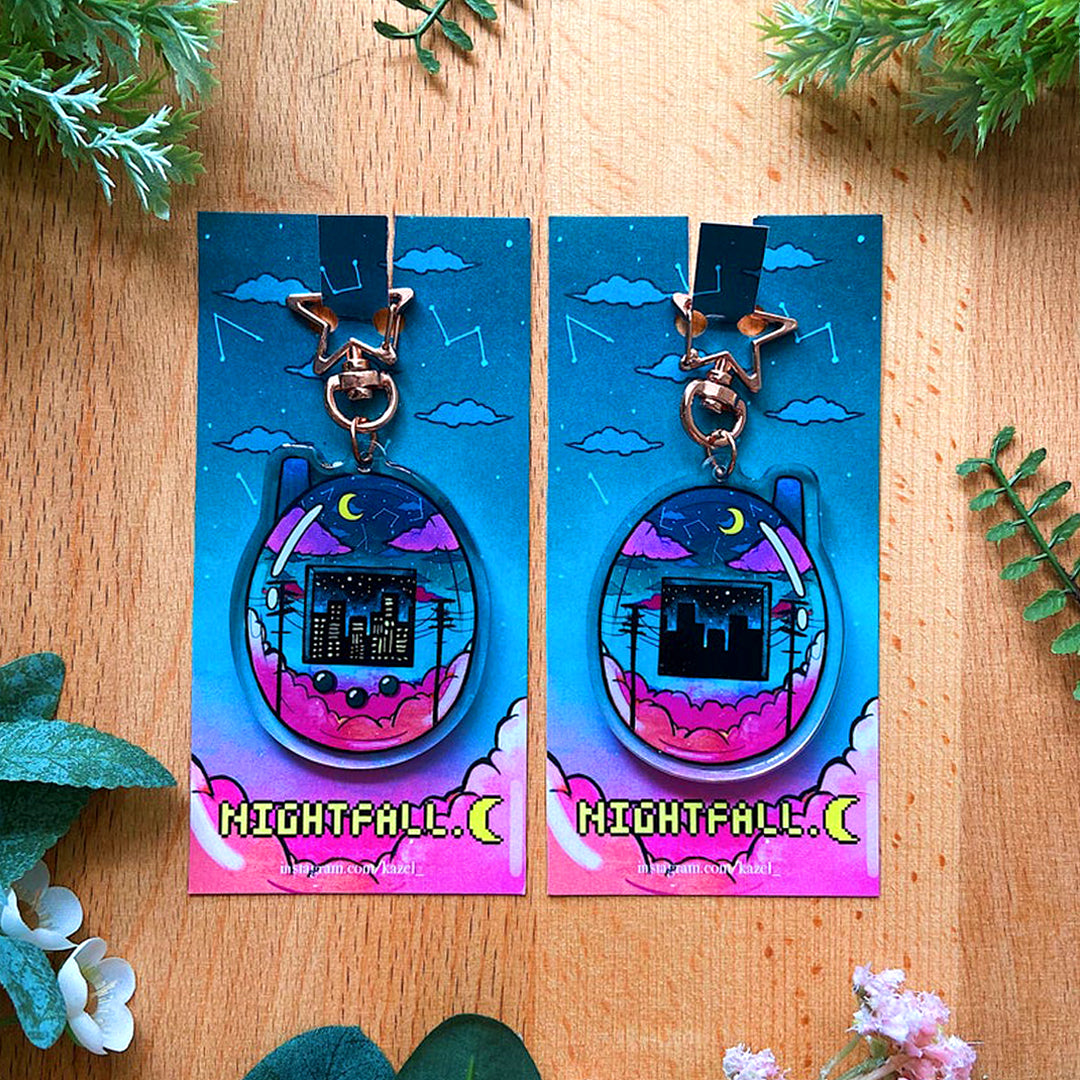 Nightfall - Watercolor Keychain