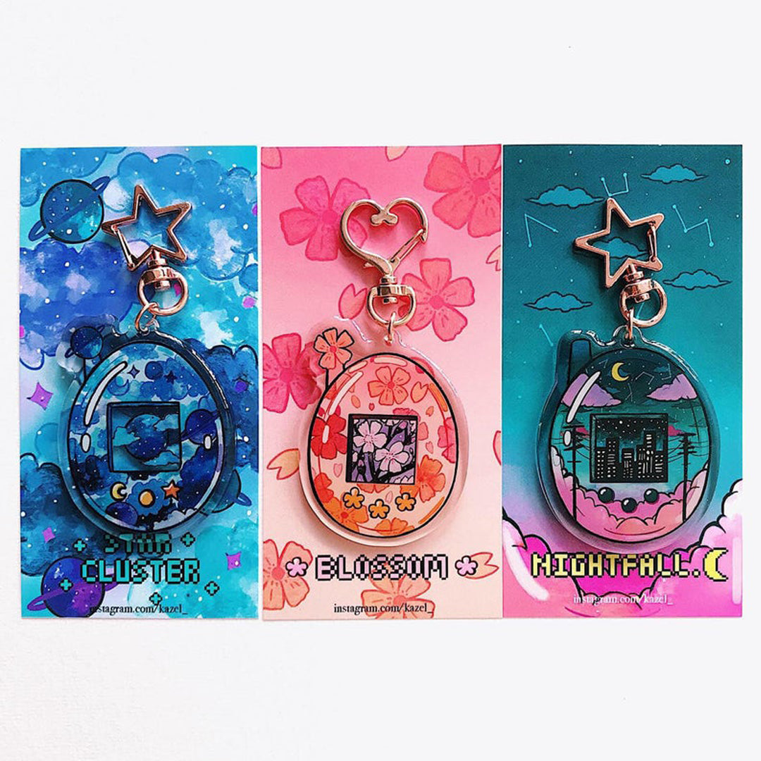 Star Cluster - Watercolor Keychain