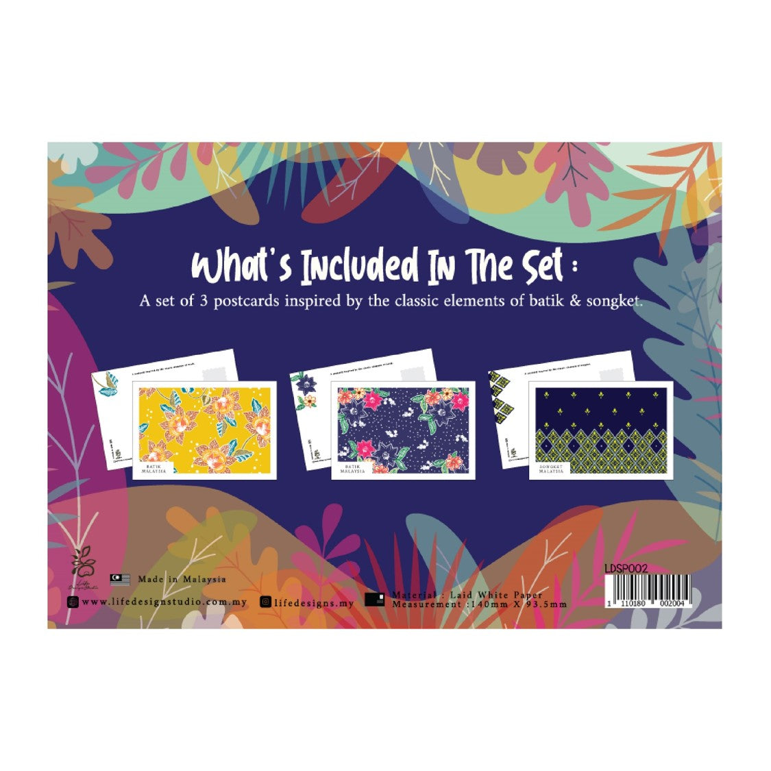 Batik Postcard Set | Type 1
