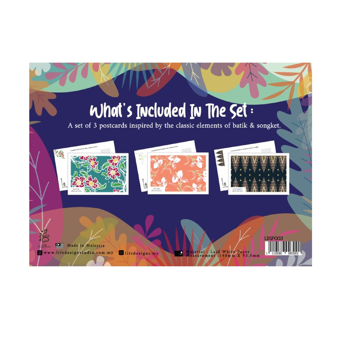 Batik Postcard Set | Type 2