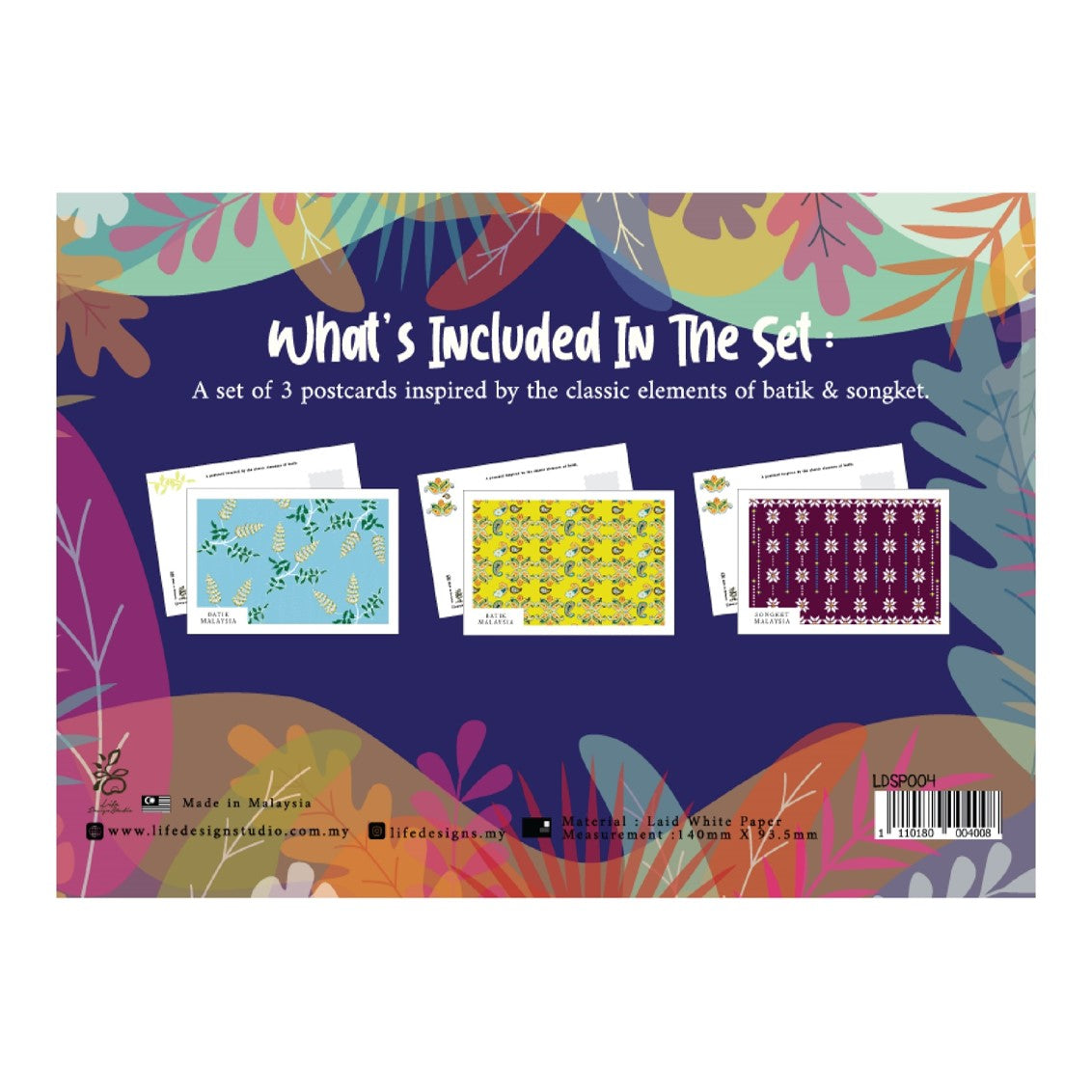 Batik Postcard Set | Type 3