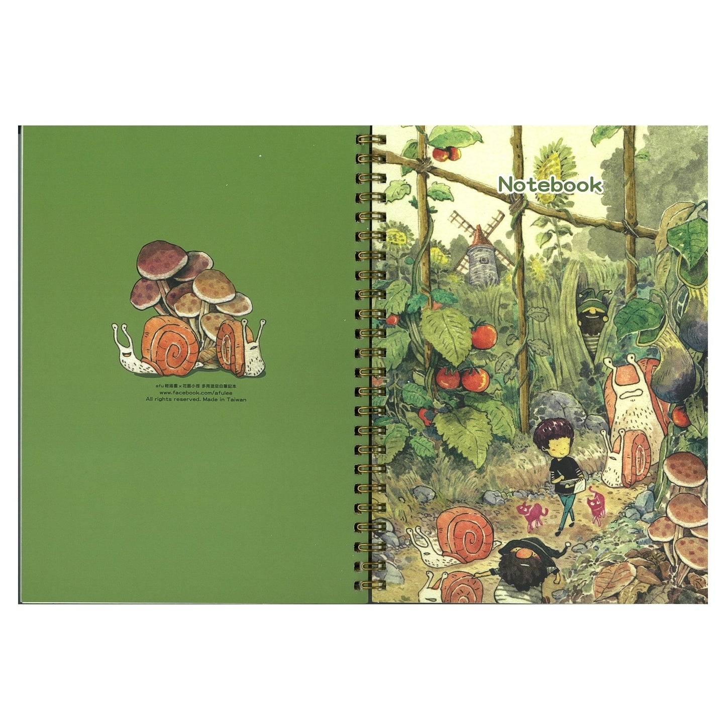 afu Multipurpose Blank Notebook | afu x Garden Path