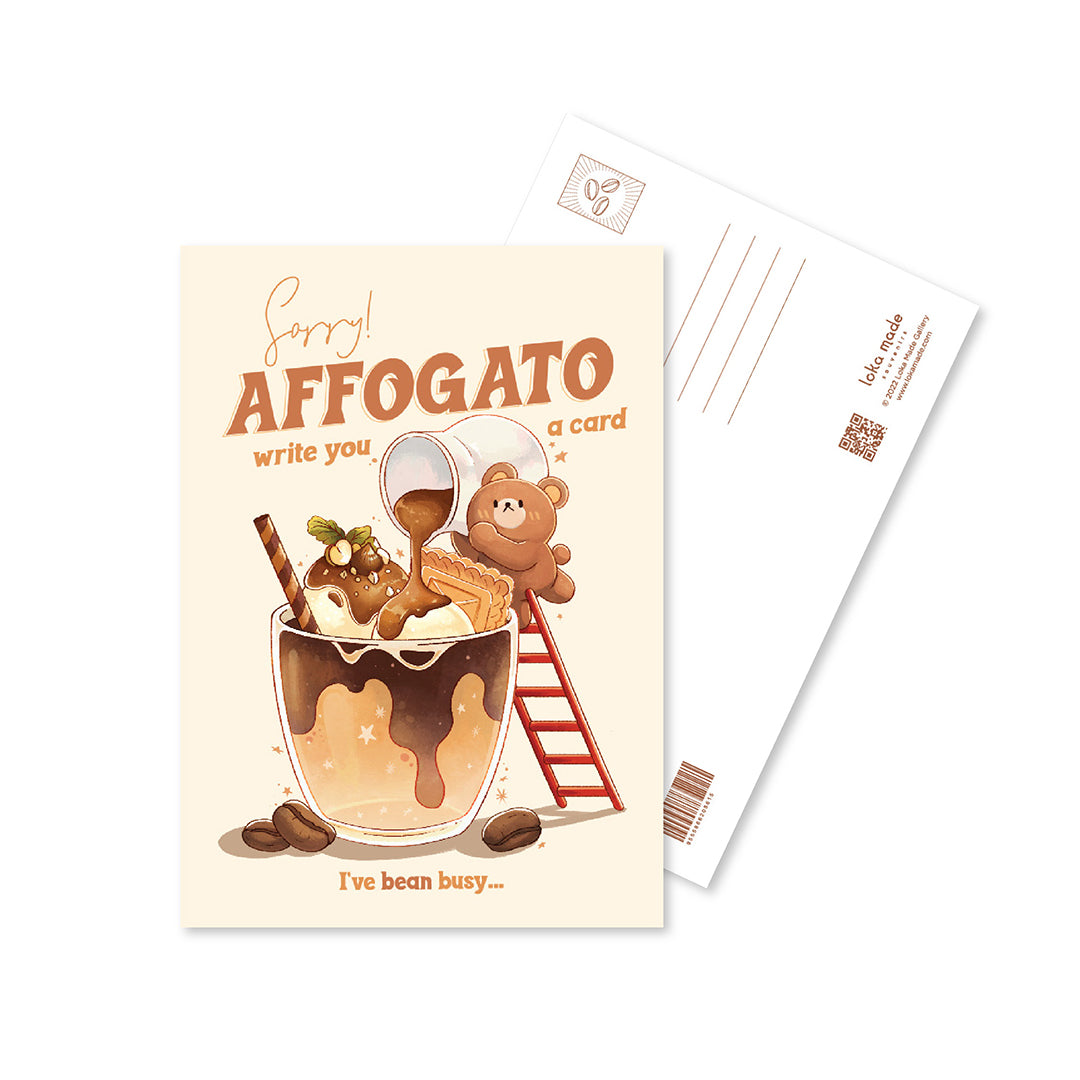 loka made postcard | Sorry AFFOGATO write you a card