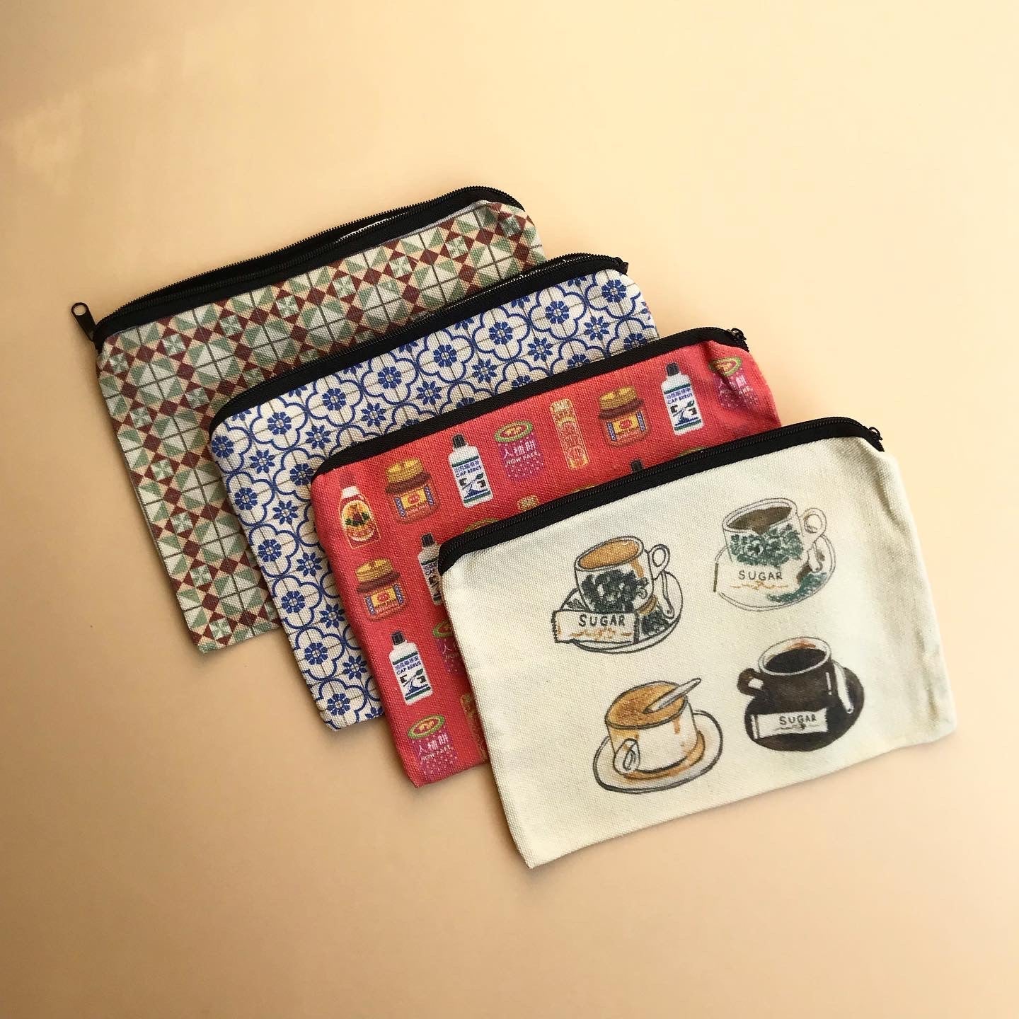 Malaysian Art Pouches - Floral