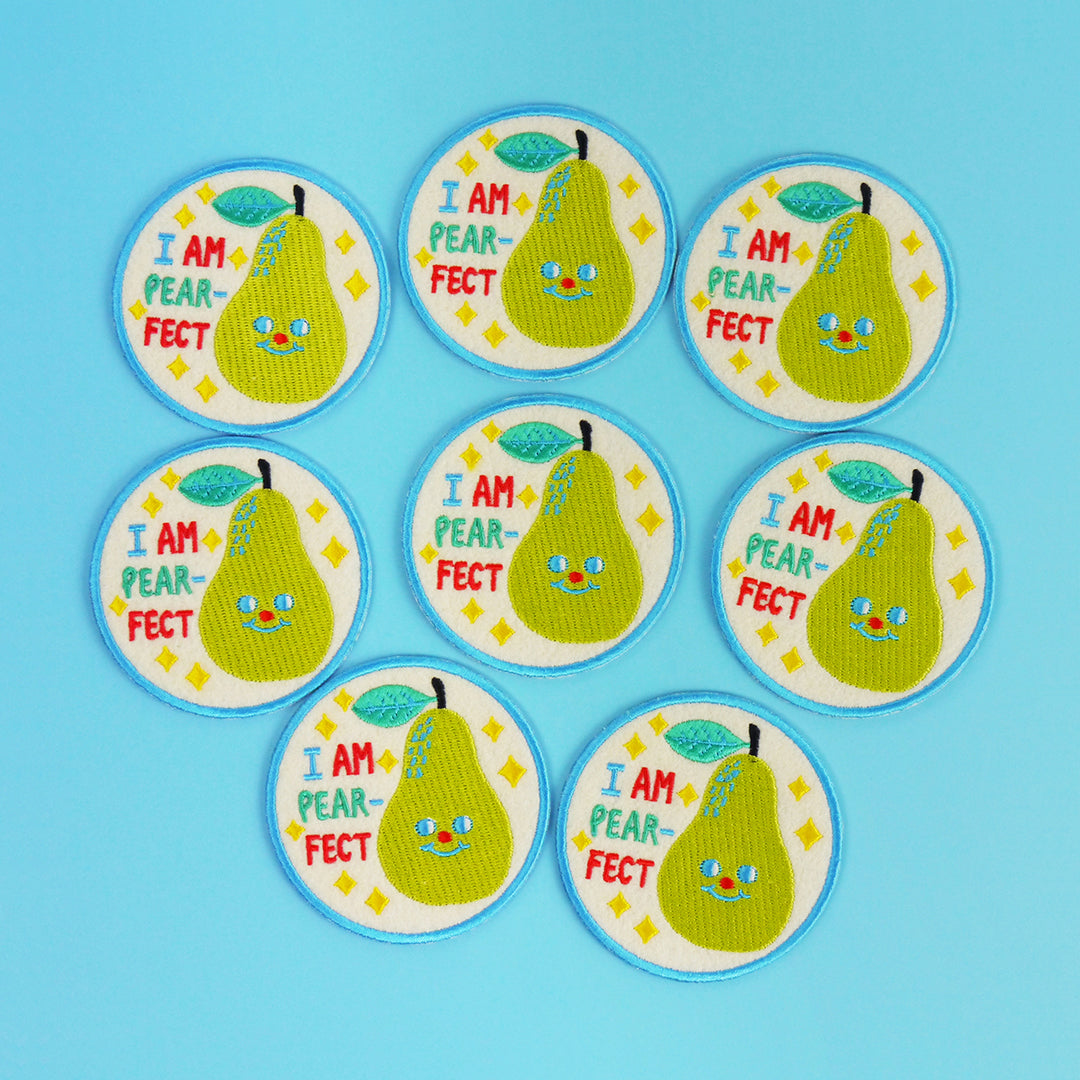 Minifanfan | I Am Pear-fect Iron On Patch