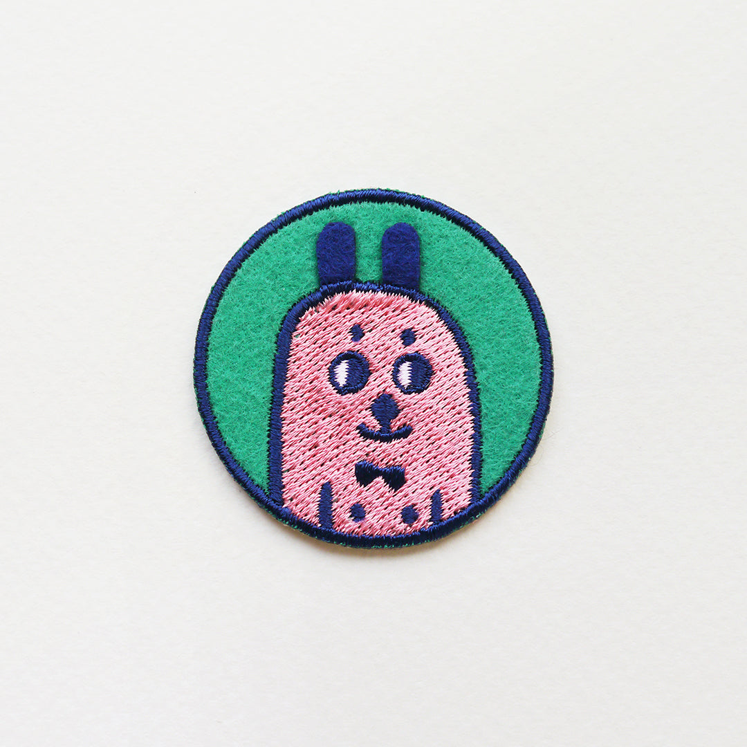 Minifanfan | Pink Rabbit Patch Pin