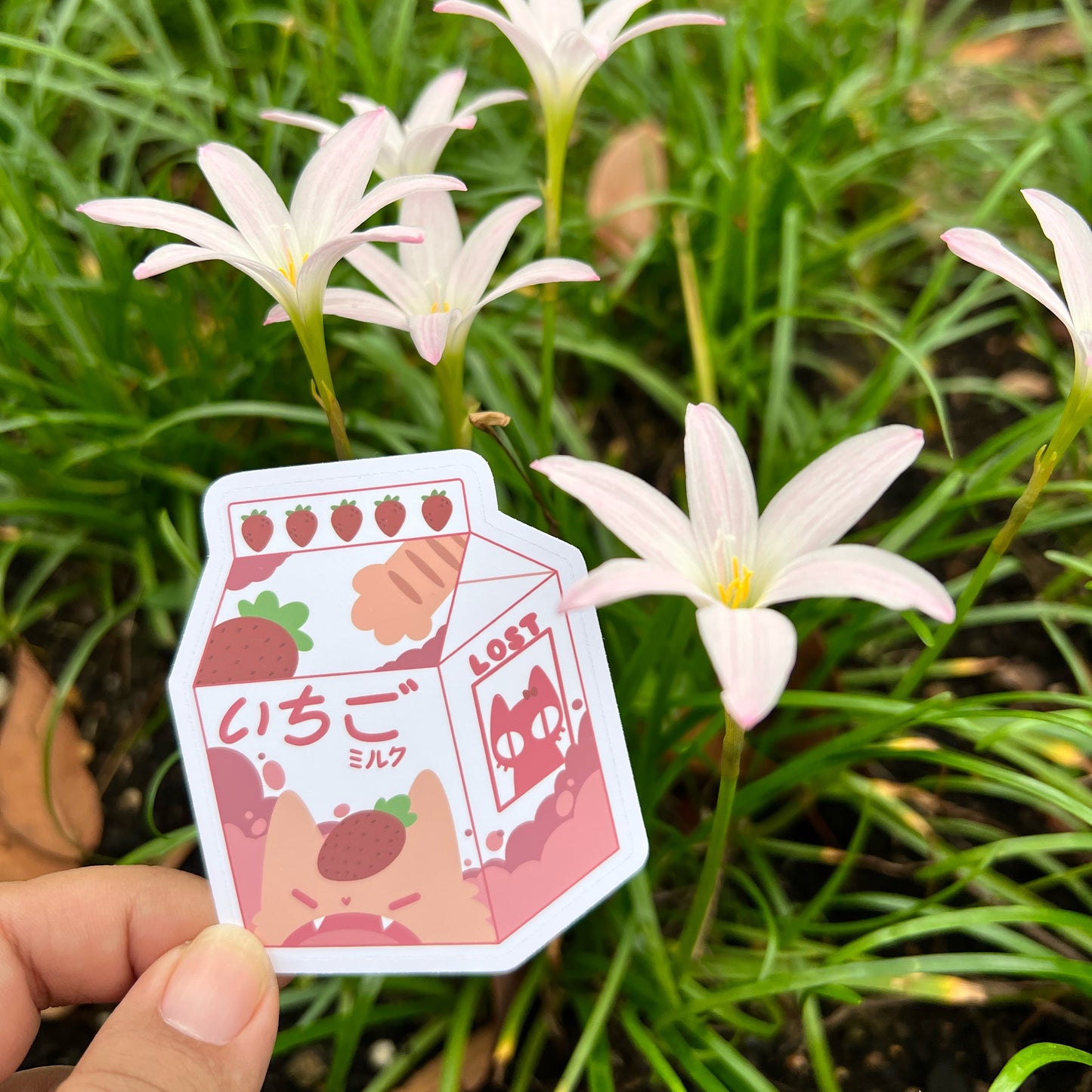 Ichigo Milk Cat Sticker