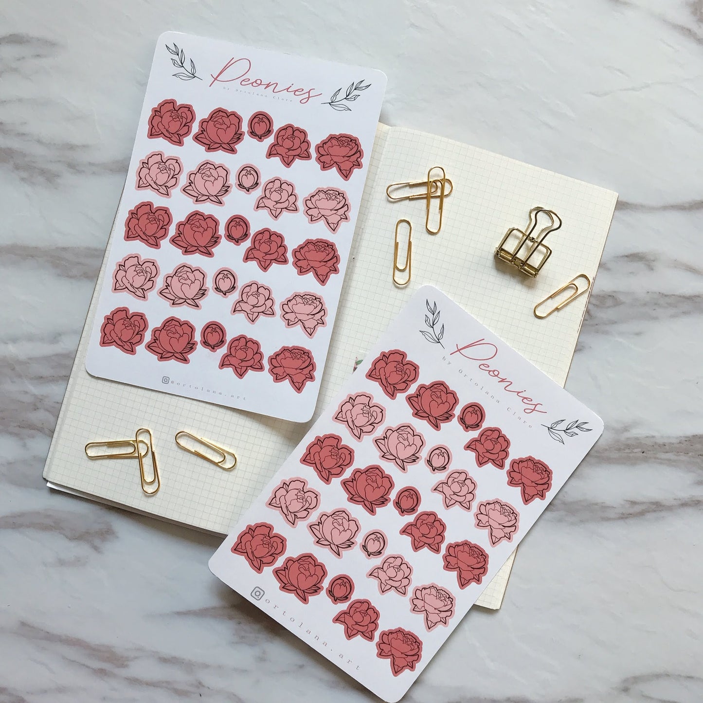 Peonies Sticker Sheet