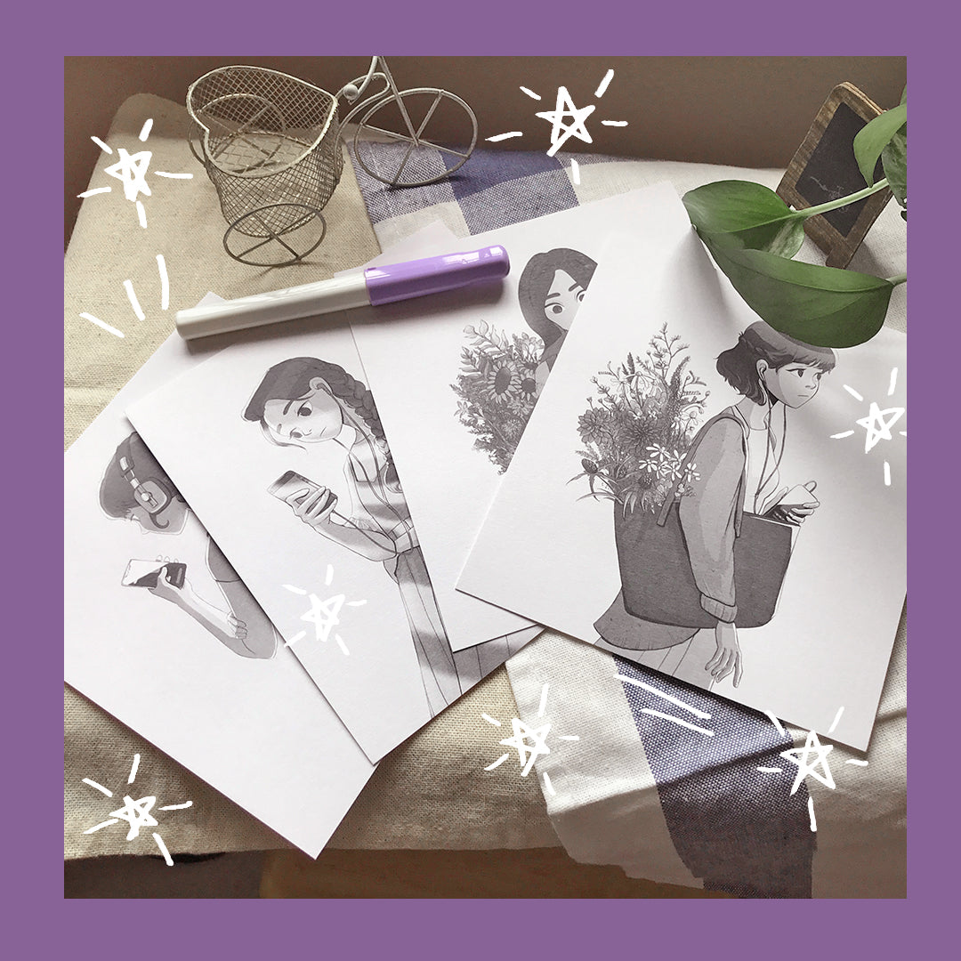 Parasoljaune Waiting illustration pack